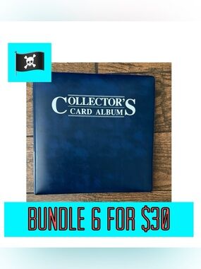🏴‍☠️6 for $30🏴‍☠️Collector’s Card Binder Padded Cover & Clear Index Spine Slot